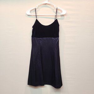 Gunne Sax Jessica McClintock Dress Blue Velvet Satin Mini Juniors Womens 5 to 6